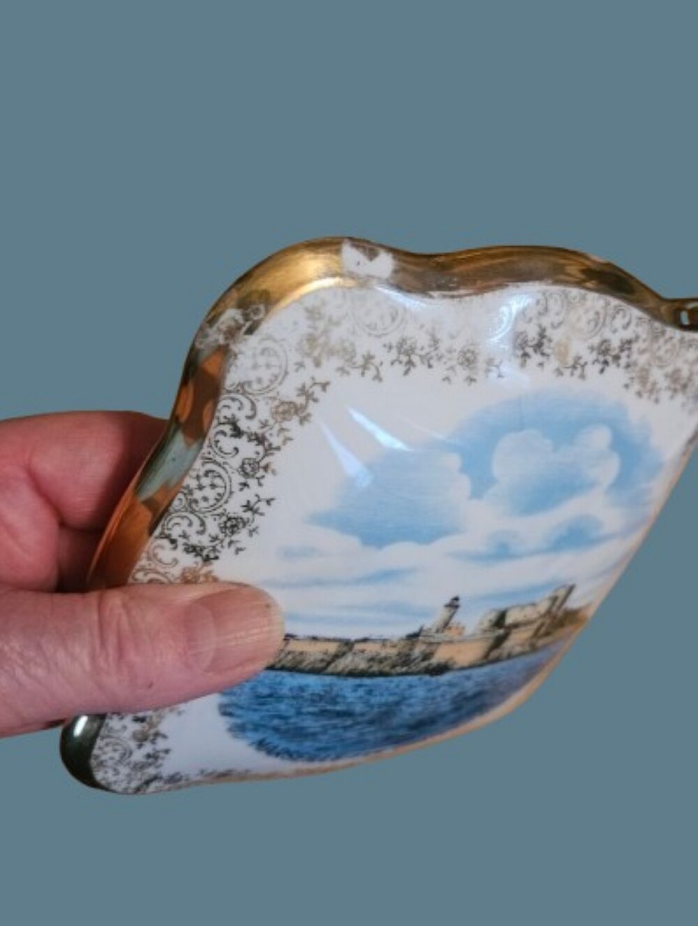 *Limoges France Dresser Box Marseille Château d'If Porcelain Jewelry Casket Box - Picture 5 of 6